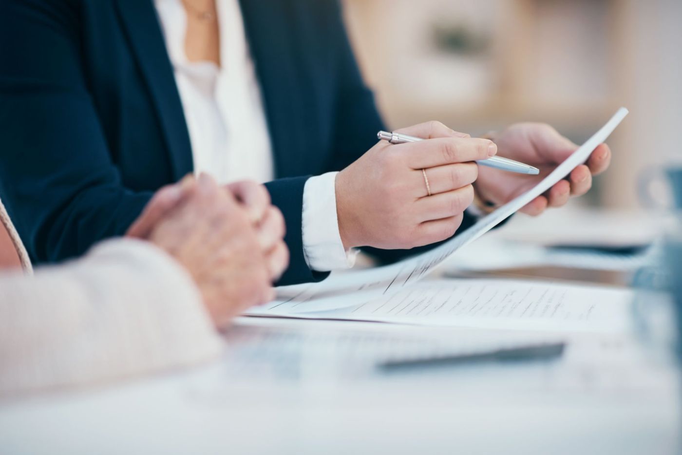 Kitching Walker Solicitors at desk giving legal advice